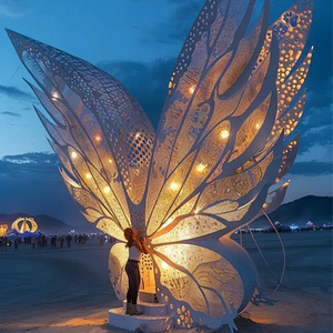 定制大型婚礼派对创意装饰七彩蝴蝶灯现代景观灯 - Product Image 1