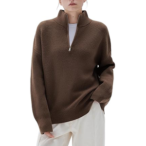 <span class=keywords><strong>Pull</strong></span> Femme KLH <span class=keywords><strong>Pull</strong></span> Femme ample et confortable à col montant en tricot Sueter De Mujer OEM Factory - Product Image 2