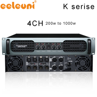 K Serisi 4 Kanallı Profesyonel Güç Amplifikatörü 4x400W Sınıf AB/H Sahne Ses Amplifikatörü