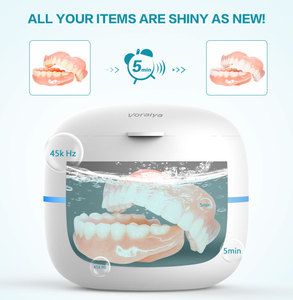 منظف محمول بالموجات فوق الصوتية لتنظيف الاهتزازات وترددات الغسيل يزيل البقع ماكينة النظارات - Product Image 2