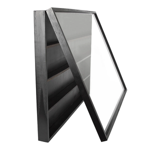 Vitrine de présentation <span class=keywords><strong>pour</strong></span> cartes de sport, 36 cartes gradées, cadre <span class=keywords><strong>en</strong></span> <span class=keywords><strong>bois</strong></span> avec acrylique transparent, vitrine portable - Product Image 2