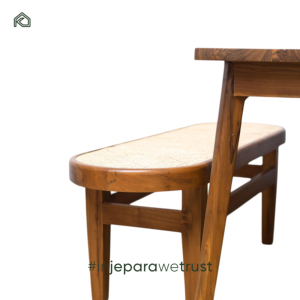 Ensemble de salle à manger Deka en bois de teck, design moderne pour hôtel, chambre à coucher, salon, charme intemporel, élégance décontractée - Product Image 5