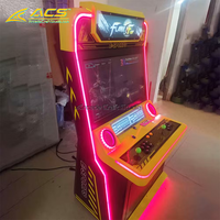 Machine d'arcade de combat ACS personnalisée, borne verticale à monnayeur avec commandes par joystick et boutons, mode tournoi e-sport en direct