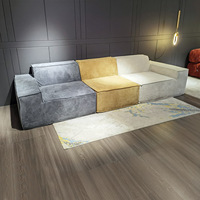 Sofá comprimido modular seccional perezoso de Chesterfield, bolsa de espuma viscoelástica de densidad de altura, sofá de compresión al vacío