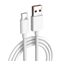 Cable de Datos USB-C de Carga Súper Rápida 7A Blanco de 100W, Conductor de Cobre Puro, Transferencia de Datos para Teléfonos Móviles, Compatible con Honor