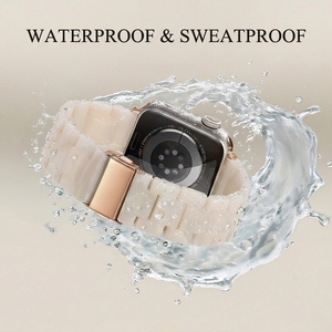 Bracelet de montre en résine écaille de tortue <span class=keywords><strong>pour</strong></span> <span class=keywords><strong>Apple</strong></span> <span class=keywords><strong>Watch</strong></span> Series 11 10 9 8 <span class=keywords><strong>7</strong></span> 6 38mm 42mm, bracelet léger au toucher chaud <span class=keywords><strong>pour</strong></span> femmes - Product Image 5