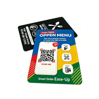 Plaque de commentaires NFC personnalisée en acrylique PVC, autocollant de table NFC pour les commentaires de restaurant
