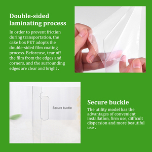 Custom Recyclable Clear Plastic <strong>Cake</strong> Box Lid for Wedding Birthday Party Dessert Display Eco-Friendly Food Packaging <strong>Container</strong> - Product Image 5