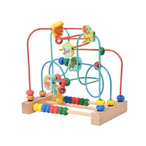 Factory Supply Hot Selling Baby Wooden Beads Maze Roller <strong>Ccoaster</strong> Game Montessori Educational Slide Bead Learning Toys for Kids - Product Image 6