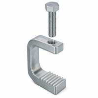 Abrazadera en C de Acero al Carbono Reforzado con Zinc, Mordaza Dentada, Perno Hexagonal, Tolerancia de Precisión de 0.002mm para Maquinaria OEM y Metal