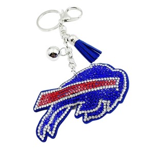 Bling Crystal Buffalo Rhinestone Keychain Fashion Bag Decoration Korean Velvet Hot Stamping Keychains Gift Accessories