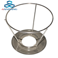 Filtre à café réutilisable en acier inoxydable 304 de qualité alimentaire, argent/or, double maille contemporaine, écologique, 200 ml, personnalisable