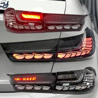 Feux arrière LED JY AUTO pour BMW Série 3 G20 G28 M3 G80 2019-2022, style écailles de dragon, feux arrière OLED, clignotants séquentiels, plug and play