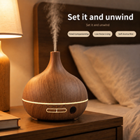 Diffuseur d'arômes et humidificateur Faner à effet bois, grande capacité, modèle de bureau, brume fine, 36 dB de bruit, fonction minuterie, cadeau idéal pour chambre à coucher
