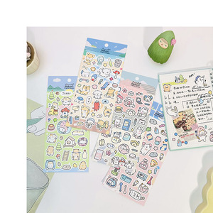 Nekoni karikatür kırtasiye planlayıcısı Sticker <span class=keywords><strong>Kitty</strong></span> kedi köpek yavru tavşan Bunny Jerry Hamster için kağıt yaratıcı çıkartmalar - Product Image 1