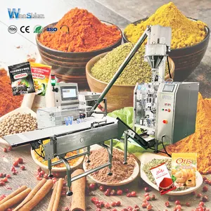 WPV160S Low Cost PLC Control Automatic Powder Packaging Machine Small Spices Turmeric Powder Packing Machine