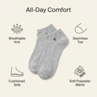 Chaussettes invisibles personnalisées à coupe basse, respirantes, sans couture, avec bout rembourré, en mélange de polyester doux, vente en gros OEM