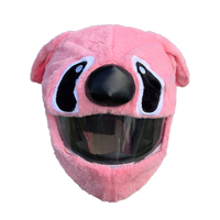 Housse de casque de moto en fausse fourrure de lapin, motif dessin animé, résistante aux rayures, design Stitch pour chiot