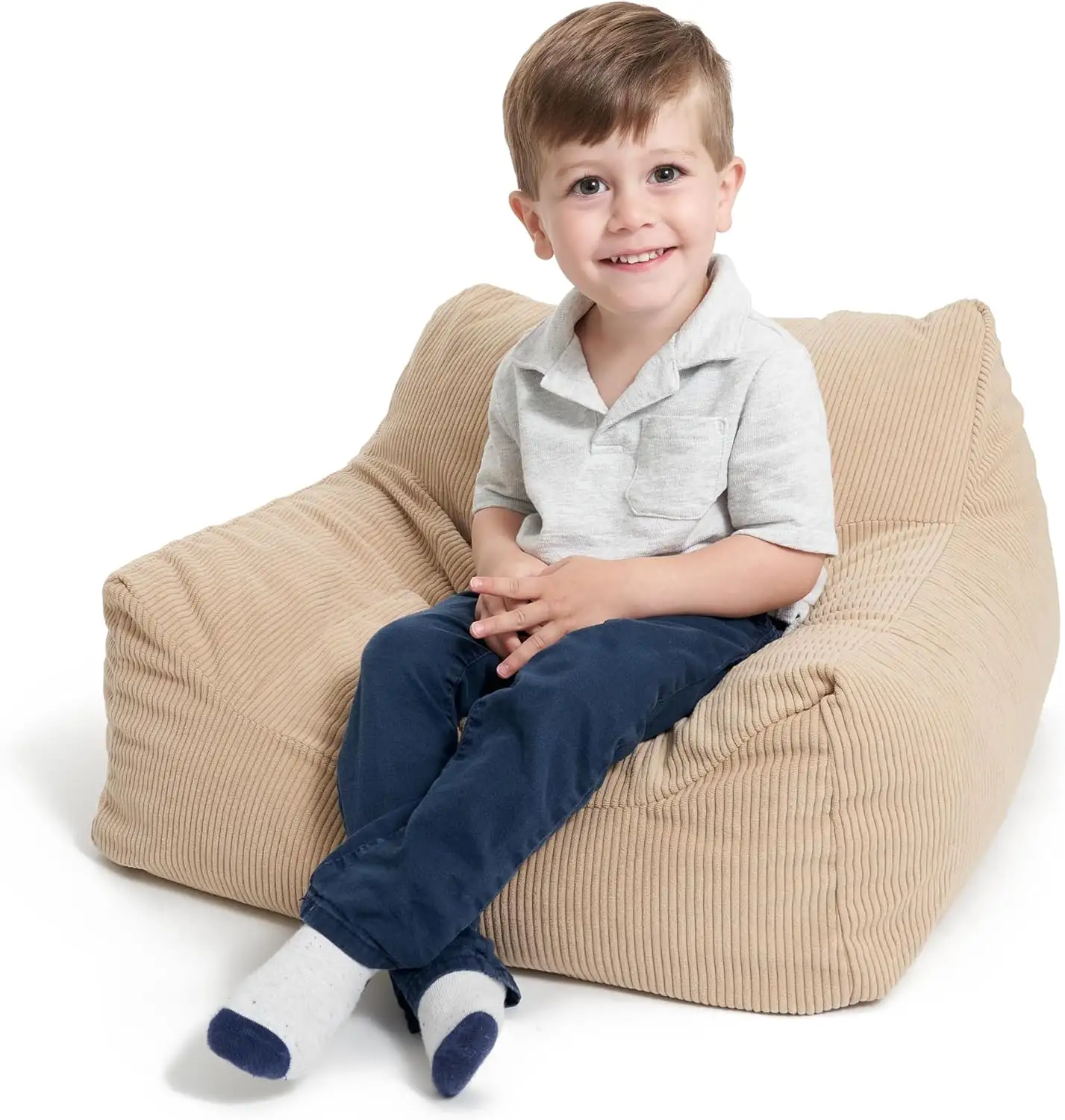 Modern Lounger Soft Memory Foam Bean Bag Chair for Toddlers Nursery  Playroom  or Living Room