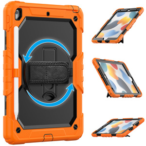 Étui de protection robuste pour tablette PC + silicone avec support de main et sangle, compatible <span class=keywords><strong>iPad</strong></span> 10.2 7e/9e/génération - Product Image 3