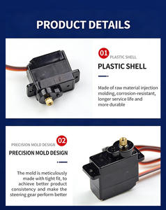 Servo RC ES08 Micro Servo 12g 1.5KG Torque Mini Servo Analógico con Engranajes Metálicos para Coche RC Axial (1/2/4 Unidades) - Product Image 3