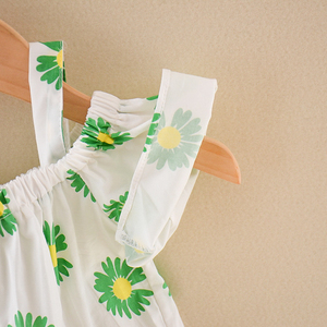 Bebé niño ropa de niñas flores Tank Tops blusa de pantalones cortos de verano traje de bebé conjunto - Product Image 5