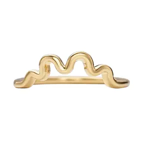 Novel design mulheres jóias knuckle exclusivo 925 prata empilhamento dedo anel 14k ouro onda anel