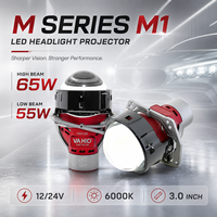 VAHID Lentille de projecteur LED adaptative 3 pouces 65W 9200LM Kit de mise à niveau de phare AFS à faisceau directionnel pour voiture
