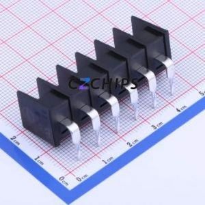 KF25R-7.62-6P Barrier Terminal Block Bent Lead Through Hole,P=7.62mm Connector Two Sides 7.62mm 1x6P Right Angle Pin - Product Image 2