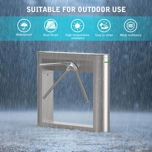 Système de barrière d'accès intelligent HCW <span class=keywords><strong>TCP</strong></span>/<span class=keywords><strong>IP</strong></span> QR <span class=keywords><strong>ESD</strong></span> Tourniquet d'entrée Contrôle de foule Tourniquet trépied - Product Image 1