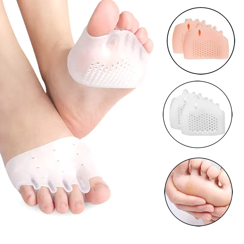Gel Orthotic Breathable Metatarsal Toes Separator Pad Soft Silicone Plantar Fasciitis Forefoot Pad Feet Care Products OEM ODM