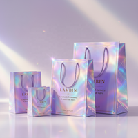 Bolsa de Regalo de Papel Reciclable de Lujo para Perfumes, con Asa de Cuerda de Algodón, Impresión Digital Personalizada, Bolsa de Compras con Marca Personalizada