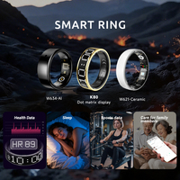 Bague Intelligente 2026 à Écran Tactile Matriciel pour Hommes et Femmes - Capteurs de Sommeil, Fréquence Cardiaque, Oxygène Sanguin et Mouvement