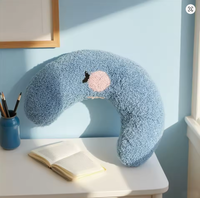 Coussin rond en peluche super doux en forme de lune pour chats et chiens, utilisation en extérieur toute saison