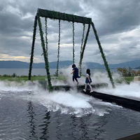 K831 Cortina de Agua LED Mística para Exteriores, Cascada Interactiva sin Salpicaduras, Cortina de Agua Programable con Efecto Lluvia, Ideal para Guarderías