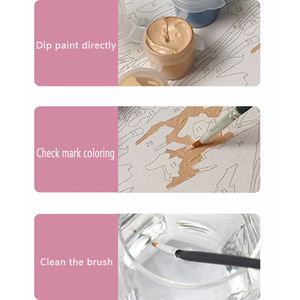 20x20cm pintura <span class=keywords><strong>por</strong></span> número DIY pintura <span class=keywords><strong>por</strong></span> números <span class=keywords><strong>pintados</strong></span> a mano niños y adultos pintura arte regalo con kits de Marco - Product Image 6
