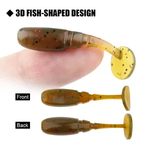 Spinpoler Ajing Soft Baits 3.5cm Esche Artificiali per la Pesca a Roccia in PVC con Coda a T, Swimbait Wobblers Drop Shot Mini Shad per Ocean <span class=keywords><strong>Rockfish</strong></span> - Product Image 2