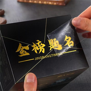 Custom Printed 3D Cosmetic Perfume Bottle Glass Transparent Gold Packaging Transfer Sticker - Product Image 4