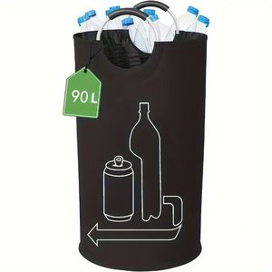 Cesto de Ropa Plegable de Tela Oxford con Asa de Aluminio, 79cm x 38cm, Organizador de Almacenamiento para Baño - Product Image 3