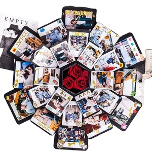 Emballage alimentaire en PVC de luxe, logo personnalisé, plastique et papier, boîte à gâteau transparente ronde carrée haute rose pour animaux de compagnie, boîte d'anniversaire - Product Image 5