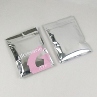 Sacs refermables en aluminium métallisé brillant avec logo imprimé personnalisé, imperméables, pour l'emballage de vêtements, de chaussures et de chaussettes