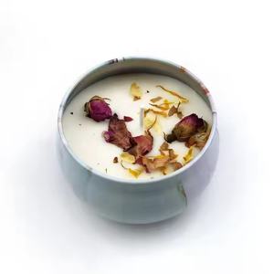 Meilleures ventes en stock – Coffret cadeau de bougies parfumées en cire de soja, en boîtes en fer blanc scellées avec bouchon en liège multicolores - Product Image 1