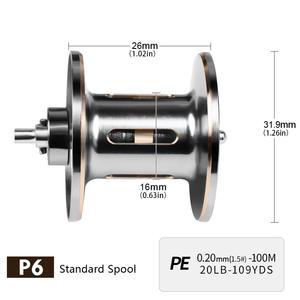 Nueva alta calidad 7,<span class=keywords><strong>2</strong></span>: 1 8KG Baitcasting carrete de pesca de agua de mar con 5 + 1BB XG mano izquierda derecha carrete de pesca ligero - Product Image 4