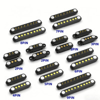 Connecteur magnétique Pogo Pin plaqué or sur mesure, 2 à 9 broches, mâle/femelle, pour charge et alimentation