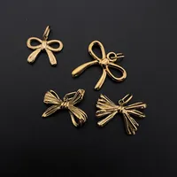 Pendentif Breloque Géométrique Mignon en Acier Inoxydable EMANCO avec Imitation Perle et Ruban pour Femme, Vente en Gros et Dropshipping DIY
