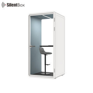 Canada Standard Soundproof Cabin White Exterior Color Acoustic Pods Interior Fabric Office <strong>Booth</strong> Silent Room Prefabricated <strong>Booth</strong> - Product Image 4
