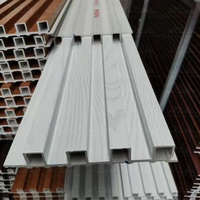 Panel de pared de rejilla WPC de Wayon, película de PVC impermeable, tipo Canal, tablero ignífugo decorativo para interiores y exteriores