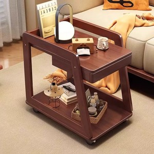 <span class=keywords><strong>Table</strong></span> basse nordique moderne en bois massif, meuble d'appoint <span class=keywords><strong>de</strong></span> canapé, <span class=keywords><strong>table</strong></span> <span class=keywords><strong>de</strong></span> chevet <span class=keywords><strong>à</strong></span> <span class=keywords><strong>roulettes</strong></span>, chariot <span class=keywords><strong>à</strong></span> pousser, pour appartement et hôtel, écologique - Product Image 3