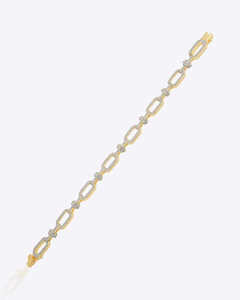 Pulsera de Oro Premium con Diamantes Eterna Link, Elegante y Lujosa Pulsera de Eslabones Entrelazados, Joyería de Diseño Inspirada en Diamantes Brillantes - Product Image 2