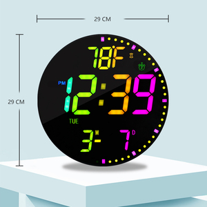 Đồng hồ báo thức điện tử LED màn hình lớn 12 inch, có thể tùy chỉnh logo, kiểu dáng hiện đại, gắn tường - Product Image 2